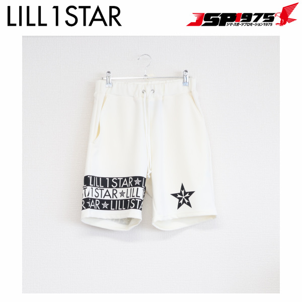 【リルワンスター】Lill one STAR ボーダーロゴハーフパンツ ホワイト