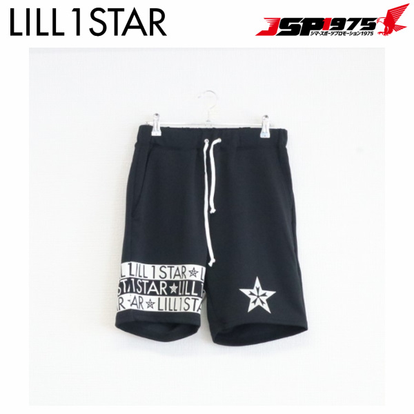 【リルワンスター】Lill one STAR ボーダーロゴハーフパンツ ブラック