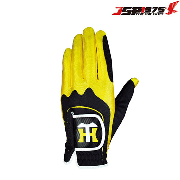 レザックス 阪神タイガース ゴルフグローブ ブラックxイエロー