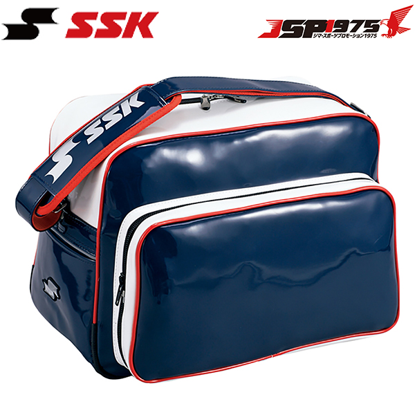 【エスエスケイ】SSK ba8000 ショルダーバッグ バッグ カバン ネイビー×ホワイト×レッド 通学 野球 野球用品