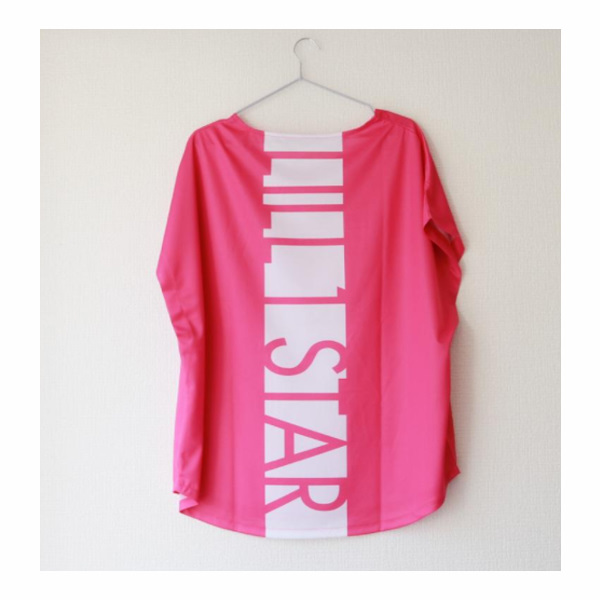 【リルワンスター】Lill one STAR ドライドルマンTシャツ ピンク フリーサイズ