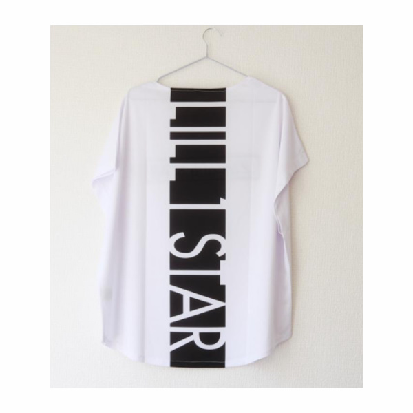 【リルワンスター】Lill one STAR ドライドルマンTシャツ ホワイト フリーサイズ
