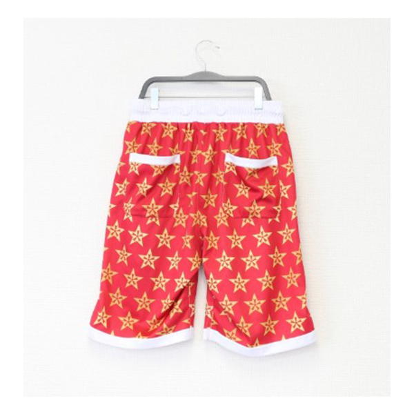 リルワンスター Lill one STAR ドライスターパターンハーフパンツ レッド トレーニングパンツ ウェア パンツ