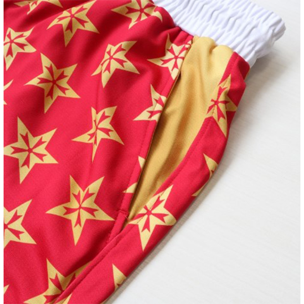 リルワンスター Lill one STAR ドライスターパターンハーフパンツ レッド トレーニングパンツ ウェア パンツ