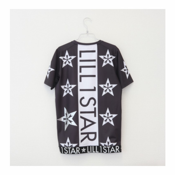 【リルワンスター】Lill one STAR メニースターズTシャツ ブラック 星トレーニングウェア 半袖 ウェア アパレル スポーツ ジム