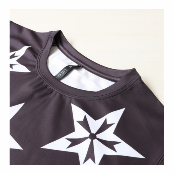 【リルワンスター】Lill one STAR メニースターズTシャツ ブラック 星トレーニングウェア 半袖 ウェア アパレル スポーツ ジム