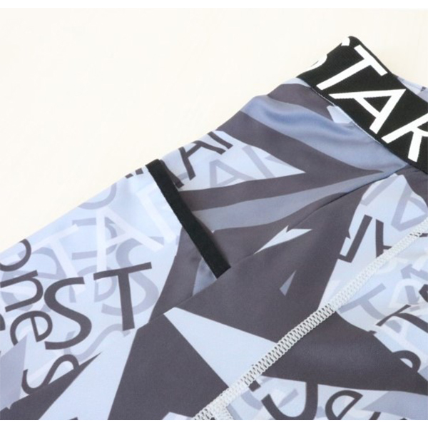 リルワンスター Lill one STAR マッスルパンツ ロング グレー トレーニングパンツ ウェア パンツ スパッツ パッチ ジム トレーニング