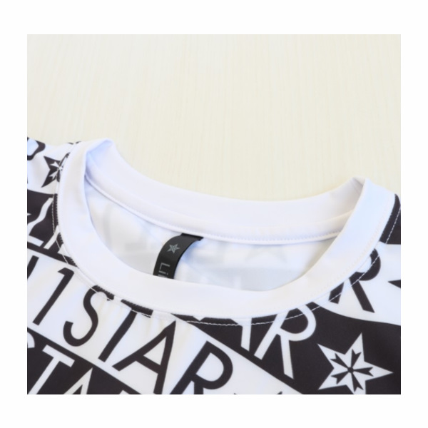 【リルワンスター】Lill one STAR トリックボーダーTシャツ ブラック/ホワイト トレーニングウェア 半袖 ウェア アパレル スポーツ