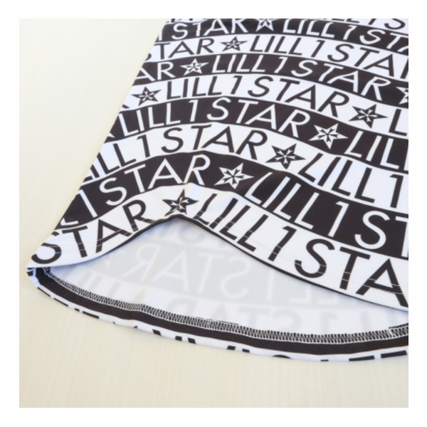 【リルワンスター】Lill one STAR トリックボーダーTシャツ ブラック/ホワイト トレーニングウェア 半袖 ウェア アパレル スポーツ