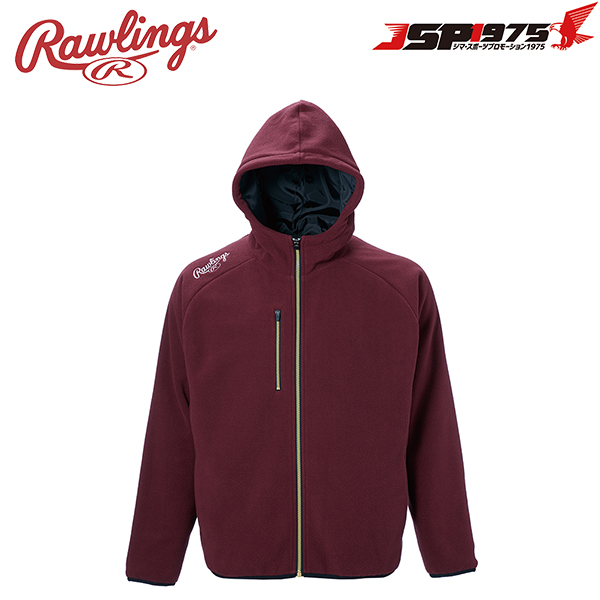 ローリングス Rawlings フーデッド フリースジャケット エンジ 防寒 保温 フリース ジャケット アウター ウェア 野球 野球用品 aos13s11