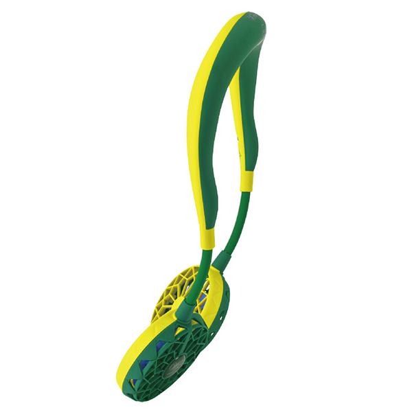 スパイス SPICE ダブルファン ハンズフリー イエロー×グリーン 首掛け 首かけ 携帯用 扇風機 ハンディファン df202ygr