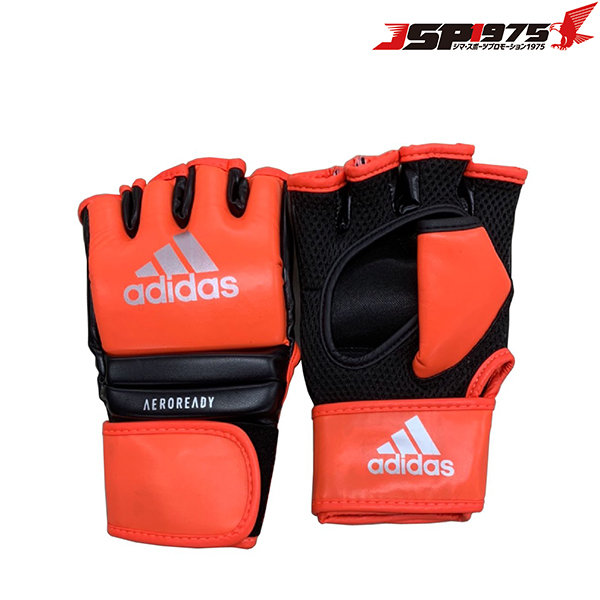 アディダス adidas スピードファイトグローブ オレンジ×ブラック オープンフィンガーグローブ 総合格闘技 MMA adicsg042