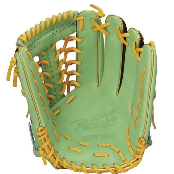 ザナックス XANAX 軟式グローブ 外野用 右投用 ザナパワー　ライトグリーン×ブラック