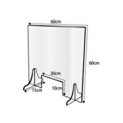 【別送商品】W600×H600 飛沫防止アクリルパーテーション（窓あり） 10枚セット