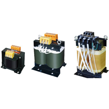 電源トランス 単相複巻 静電シールド付 440/400/380→220/200V 4000VA