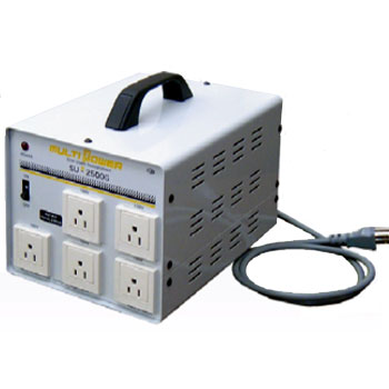 【送料無料】各国の電圧に対応したマルチ入力ダウントランス　ほとんどの電化製品が使える余裕の容量2500W