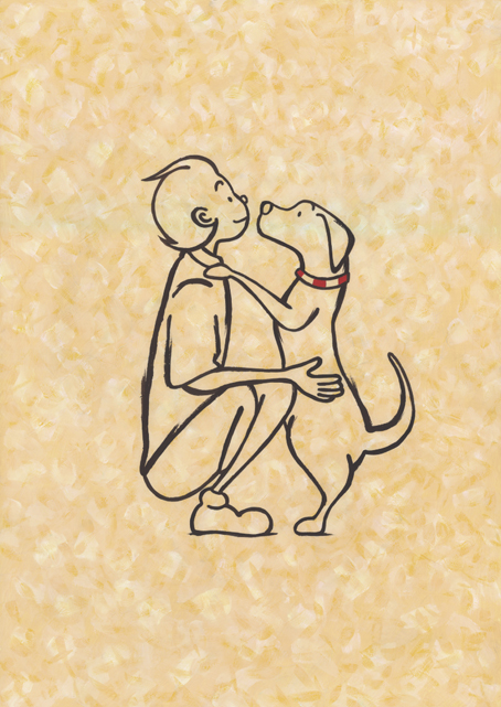 額装ジクレーイラスト「Eu fito」