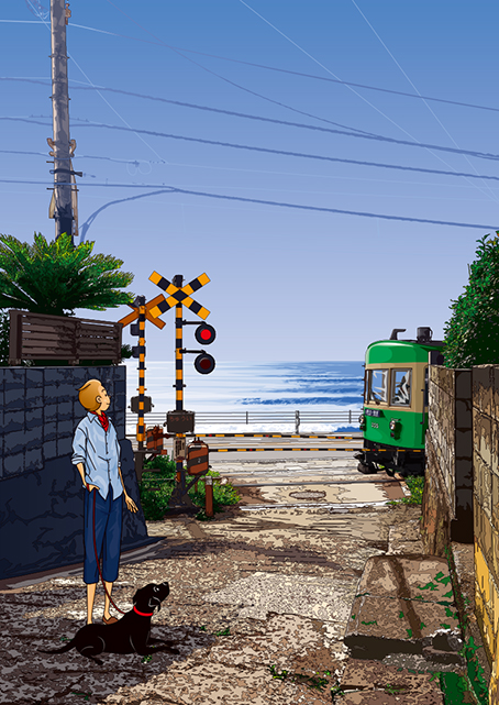 路地のむこうは
