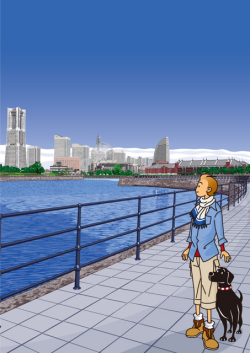 額装ジクレーイラスト「minatomirai」