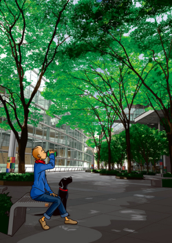 額装ジクレーイラスト「hitoyasumi」