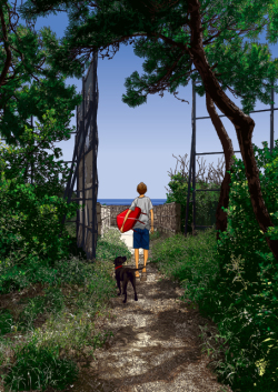 額装詩「風」 額装ジクレーイラスト「潮風」