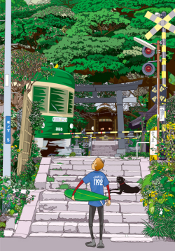 額装ジクレーイラスト「権五郎さん」 ジュジュタケシミュージアムショップ