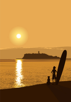 enoshima sunset