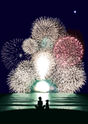 額装ジークレーイラスト「満天に花束」