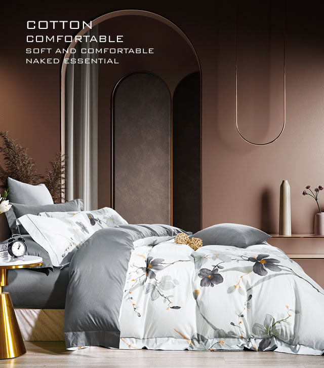 お洒落な花柄高級布団カバー４点セット(ダブル) JRW003 (寝具/寝具カバー/ベッドリネン/ベッドカバー/シーツ/掛け布団カバー/布団カバー/ボックスシーツ/ピロケース/枕カバー)