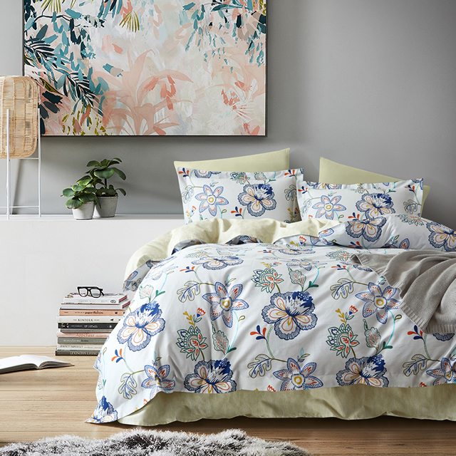 美しい布団カバー３点セット(シングル) SWEN7 (寝具/寝具カバー/ベッドリネン/ベッドカバー/シーツ/掛け布団カバー/布団カバー/ボックスシーツ/ピロケース/枕カバー)