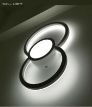 お洒落な壁照明_wall_round 明るい2000ルーメン LED暖色と白色の二色調温 高級ホテルスタイル