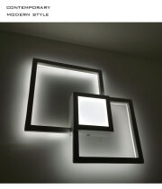 お洒落な壁照明_wall_square 明るい2000ルーメン LED暖色と白色の二色調温 高級ホテルスタイル
