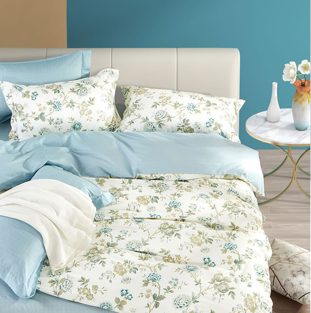 美しい布団カバー３点セット(シングル) XLN19 (寝具/寝具カバー/ベッドリネン/ベッドカバー/シーツ/掛け布団カバー/布団カバー/ボックスシーツ/ピロケース/枕カバー)