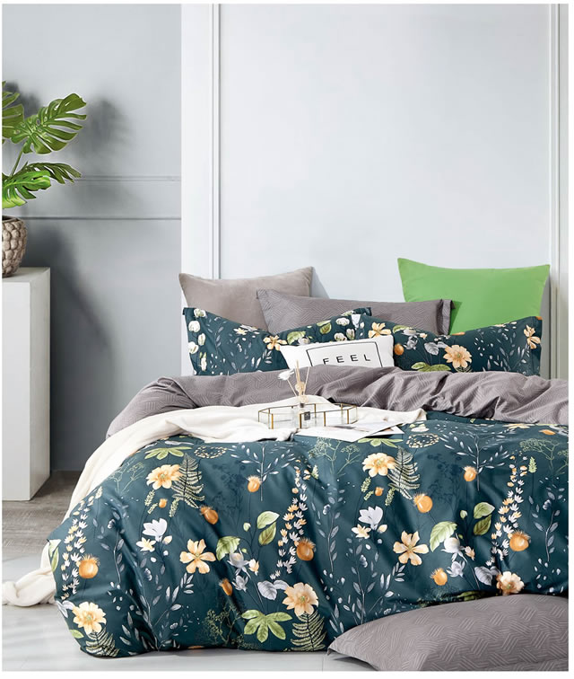 美しい布団カバー３点セット(シングル) YYN003 (寝具/寝具カバー/ベッドリネン/ベッドカバー/シーツ/掛け布団カバー/布団カバー/ボックスシーツ/ピロケース/枕カバー)