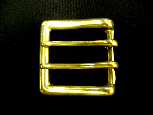 バックル 40mm ギャリソン 真鍮　ダブルピンバックル Y245-40BW