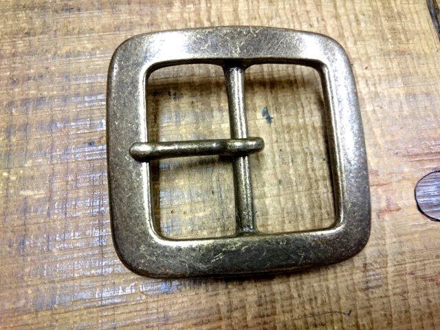 バックル 40mm 　真鍮アンティークブラス仕上げ　ギャリソンバックル　Y297AB-40