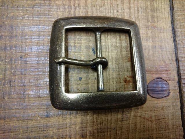 バックル 40mm 真鍮ギャリソンバックル　アンティークブラス 408AB-40