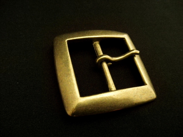 バックル 40mm 真鍮ギャリソンバックル　スクエア 408B-40