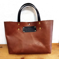 セール品！【完成品】栃木レザー製 JUN COMPANYオリジナルミニトートバッグ【チョコレートブラウン】