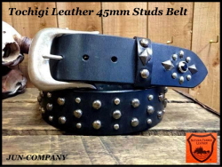 スタッズベルト45ｍｍ　栃木レザー【ベルトカラーが選べる】　