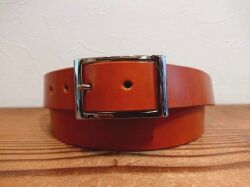 栃木レザーベルト　革ベルト【キャメルブラウン】30ｍｍ　ビジネスベルト／スーツベルト【ギャリソンバックル】