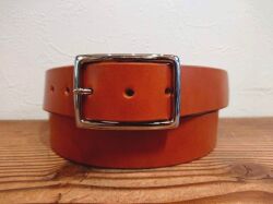 栃木レザーベルト【キャメルブラウン】革ベルト　35ｍｍ　ビジネスベルト／スーツベルト【ギャリソンバックル】