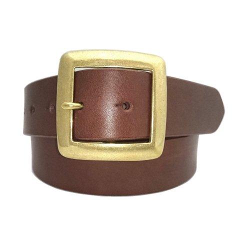 栃木オイル多脂革レザーベルト 【チョコレートブラウン】38mm 革NO
