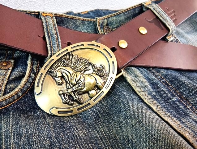 JUN COMPANYオリジナルデザイントップバックル 【暴れ馬】 JC-007