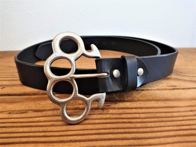 メリケンバックル付 栃木レザーベルト オイル多脂革 38mm 【バックル