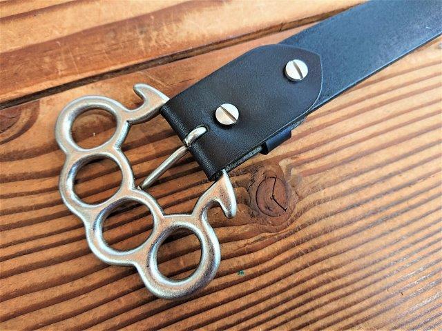 メリケンバックル付 栃木レザーベルト オイル多脂革 38mm 【バックル