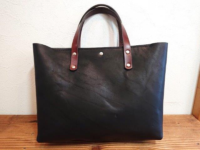 SALE中！大容量◆ トート 牛床革 栃木レザー ショルダー ブラック D03 本革 栃木レザー レザーショルダーバッグ ショルダーポーチ ミニ