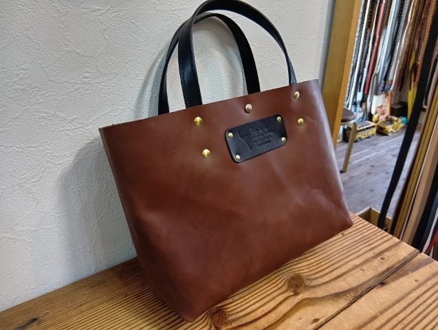 栃木レザー製 JUN COMPANYオリジナルミニトートバッグ