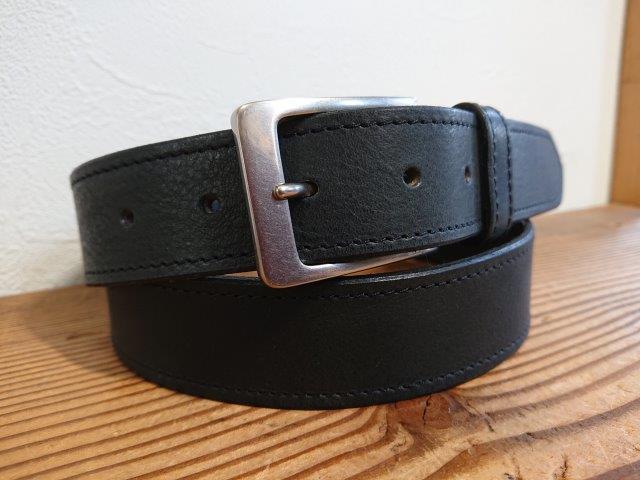 完成即納品】イタリアンレザービジネスベルト／スーツベルト ステッチ