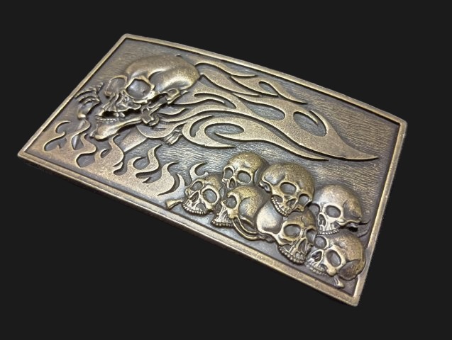 JUN COMPANYオリジナルデザイントップバックル 【餓者髑髏】 JC-005